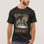 Camping Wild Life Journey retro Tシャツ (正面)