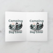 Camping with My Dog 空白の Greeting Card カード (内部)
