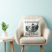 Camping with My Dog Decorative Throw Pillow クッション (椅子)