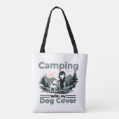 Camping with My Dog Reusable Tote Bag トートバッグ (裏面)