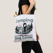 Camping with My Dog Reusable Tote Bag トートバッグ (クローズアップ)