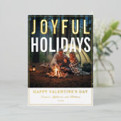 Camping with My Valentines Hollywood Style PhotoPo 箔シーズンカード (立ち正面)