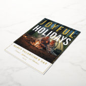 Camping with My Valentines Hollywood Style PhotoPo 箔シーズンカード (回転した状態)