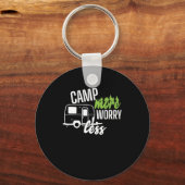Camping Wohnwagen "Camp More Worry Less" キーホルダー (正面)