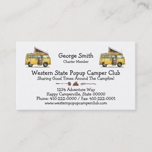 Campmobileのキャンピングカーヴァン 名刺 (正面)