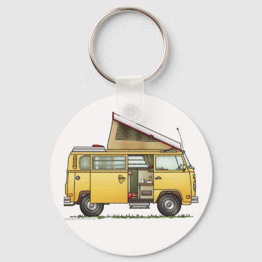 Campmobile Camper Van Keychain キーホルダー (正面)