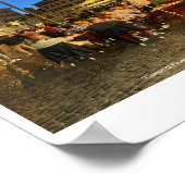 Campo di Fiore,ローマ,イタリアデザイン写真プリント ポスター (角)