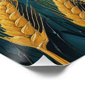 Campo trigal dorado con cuervos ポスター (コーナー)