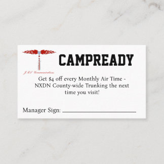 CAMPREADYクーポン 名刺