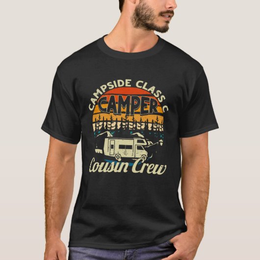Campside Class C Camper Cousin Crew RV Camping Kid Tシャツ (正面)