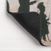 Camsie家族のシルエットの マウスパッド (コーナー)