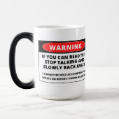 Canもし読、バック遠くにおもしろい – カラーのモーフィングマグ モーフィングマグカップ (左)