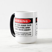 Canもし読、バック遠くにおもしろい – カラーのモーフィングマグ モーフィングマグカップ (正面左)