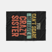 Can't怖がらせ妹の仲間熱狂するがいるおもしろい フリースブランケット (正面(横))