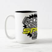 Can Am Spyder Three Piston Mug ツートーンマグカップ (左)