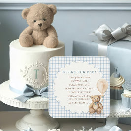Can Bearly Wait Teddy Bear Books for Baby Shower エンクロージャーカード