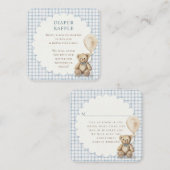 Can Bearly Wait Teddy Bear Diapers Boy Baby Shower エンクロージャーカード (正面/裏面)