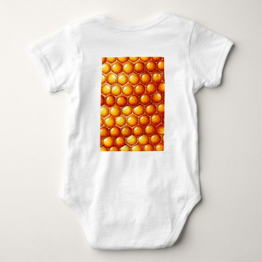 Can Beeほどかわいい | はちみつ蜂の赤ちゃん男の子 ベビーボディスーツ (裏面)