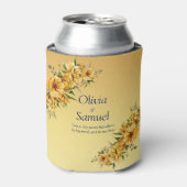 Can Cooler Golden Yellow Flowers 缶クーラー (缶正面)