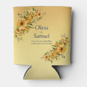 Can Cooler Golden Yellow Flowers 缶クーラー (正面)