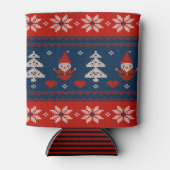 Can Cooler small Ugly Sweater Santa Claus Knit 缶クーラー (正面)