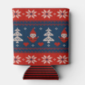 Can Cooler small Ugly Sweater Santa Claus Knit 缶クーラー (裏面)