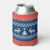 Can Cooler small Ugly Sweater with Reindeer Knit 缶クーラー (缶正面)