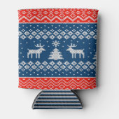 Can Cooler small Ugly Sweater with Reindeer Knit 缶クーラー (正面)