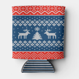Can Cooler small Ugly Sweater with Reindeer Knit 缶クーラー