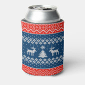 Can Cooler small Ugly Sweater with Reindeer Knit 缶クーラー (缶裏面)