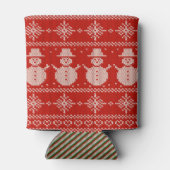 Can Cooler small Ugly Sweater with Snowmen Knit 缶クーラー (裏面)