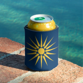 Can Cooler with flag of Macedonia, Greece 缶クーラー