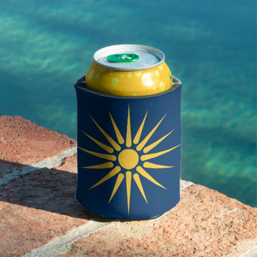 Can Cooler with flag of Macedonia, Greece 缶クーラー (インサイチュ プール)