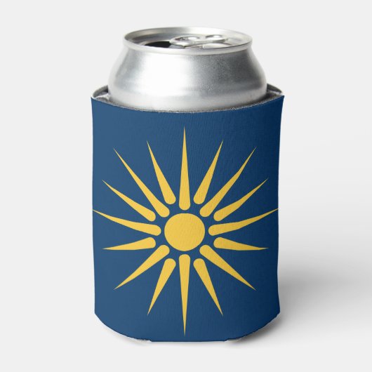 Can Cooler with flag of Macedonia, Greece 缶クーラー (缶正面)