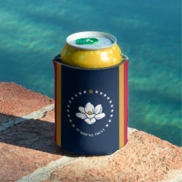 Can Cooler with flag of MIssissippi, USA 缶クーラー
