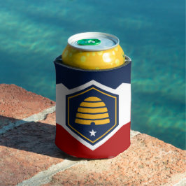 Can Cooler with new flag of Utah State, USA 缶クーラー