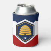 Can Cooler with new flag of Utah State, USA 缶クーラー (缶正面)