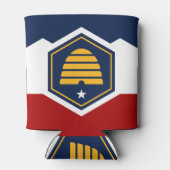 Can Cooler with new flag of Utah State, USA 缶クーラー (裏面)