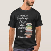 Can Do All Things Religious Bible YM Verse YW Them Tシャツ (正面)