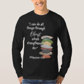 Can Do All Things Religious Bible YM Verse YW Them Tシャツ (正面)