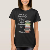 Can Do All Things Religious Bible YM Verse YW Them Tシャツ (正面)