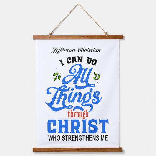 Can do all things through Christ 吊り下げ型タペストリー (正面)