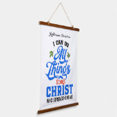 Can do all things through Christ 吊り下げ型タペストリー (傾斜あり)