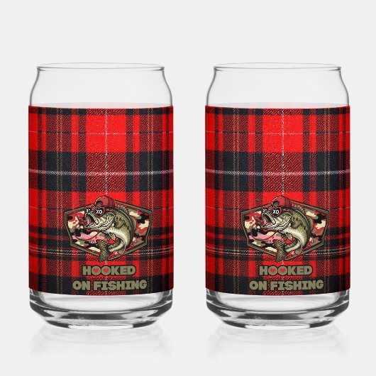 Can glas with a fun fish ガラス缶 (裏面)