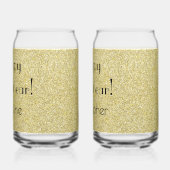 Can Glass Gold || レトロな名前入りハッピーニューイヤー ガラス缶 (左)