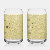 Can Glass Gold || Retro Name Happy New Year  ガラス缶 (左)