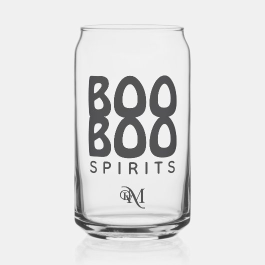 Can Glass : HALLOWEEN Boo Boo Spirits ガラス缶 (正面)