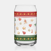 Can Glass with Christmas Cookies ガラス缶 (正面)