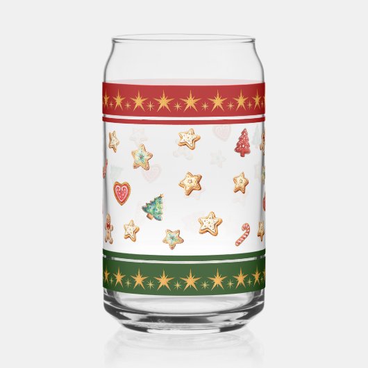 Can Glass with Christmas Cookies ガラス缶 (裏面)