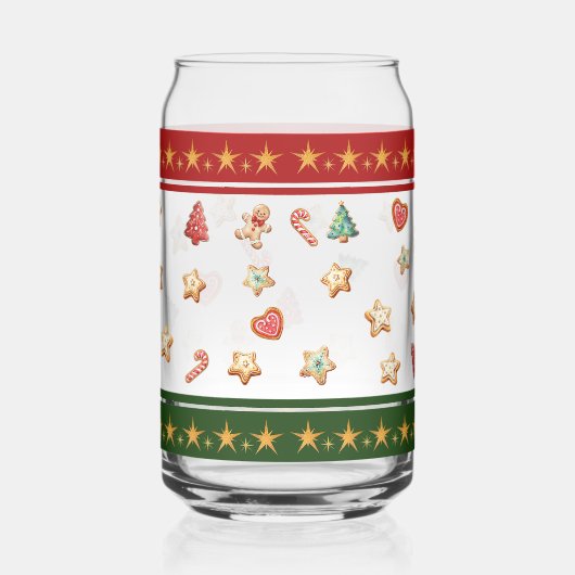 Can Glass with Christmas Cookies ガラス缶 (右)